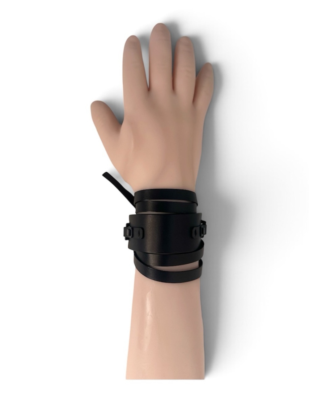 Gucci Black Leather Wrap Bracelet by Hedi Slimane (PM200160)